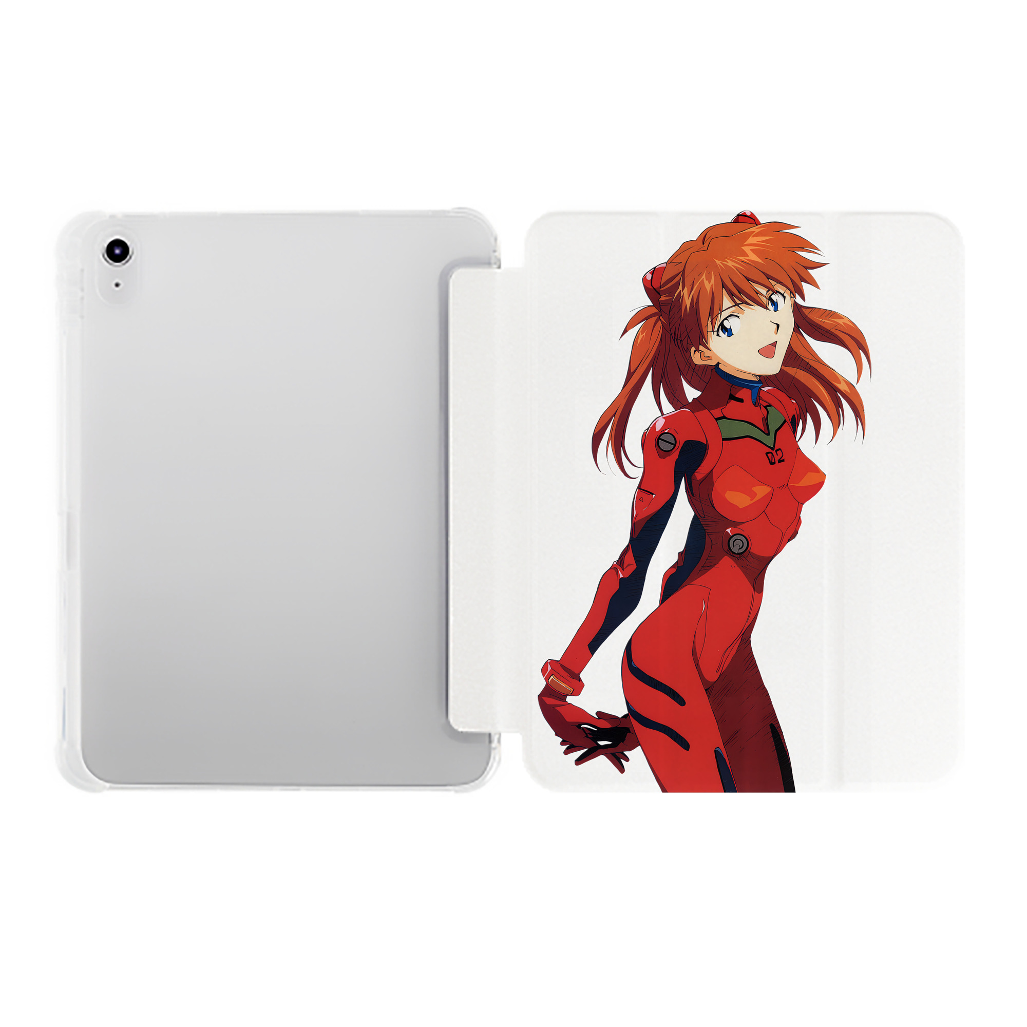 （画像用） EVA 新世紀エヴァンゲリオン IPad ケース ペン収納付き 三つ折りスタンド PUレザー×シリコン 対応機種9.5/10.5/10.9インチ